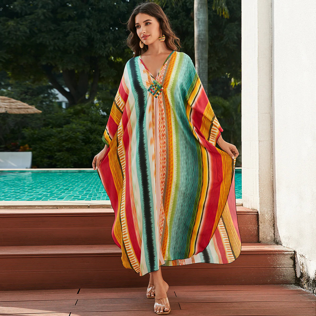 Boho Print Beach Dress