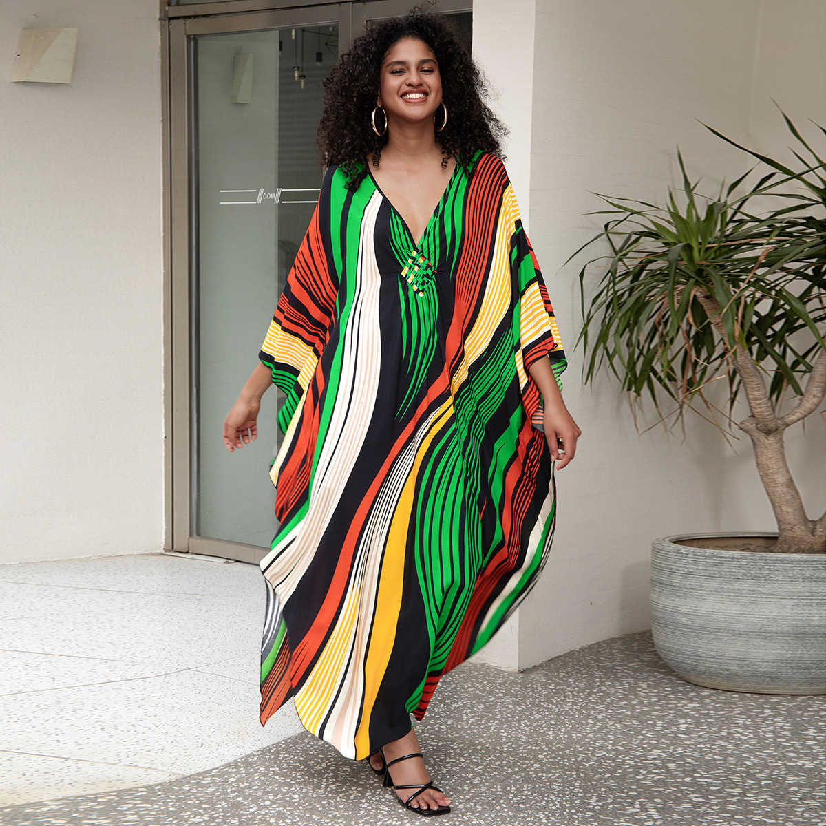 Boho Print Beach Dress