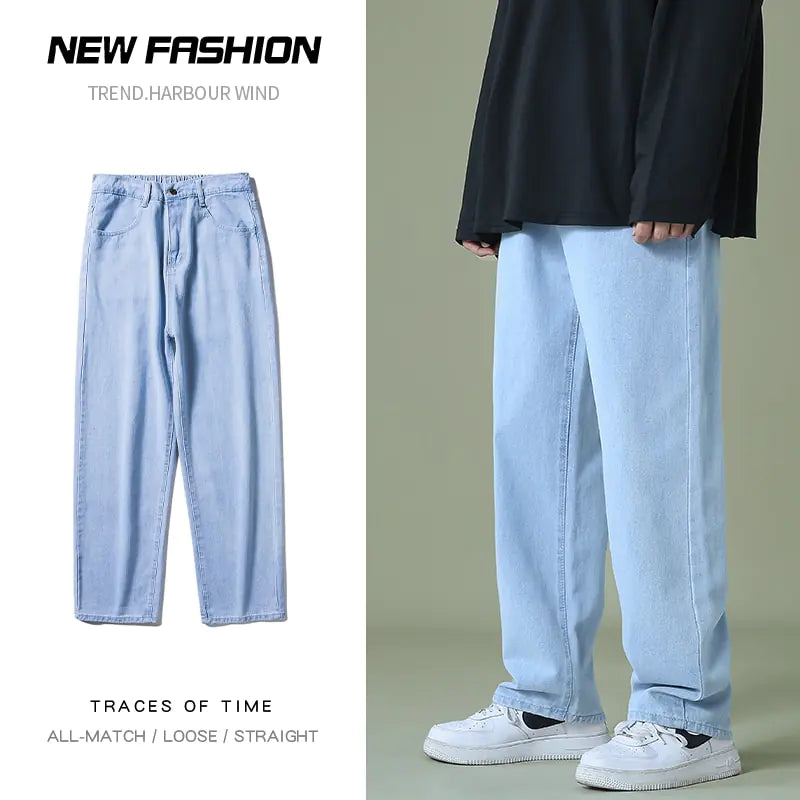 Denim Wide-Leg Pants