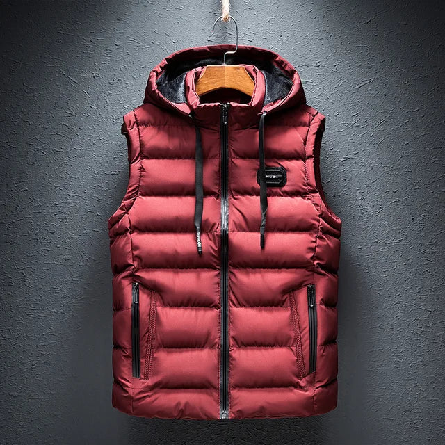 Hooded Sleeveless Jacket