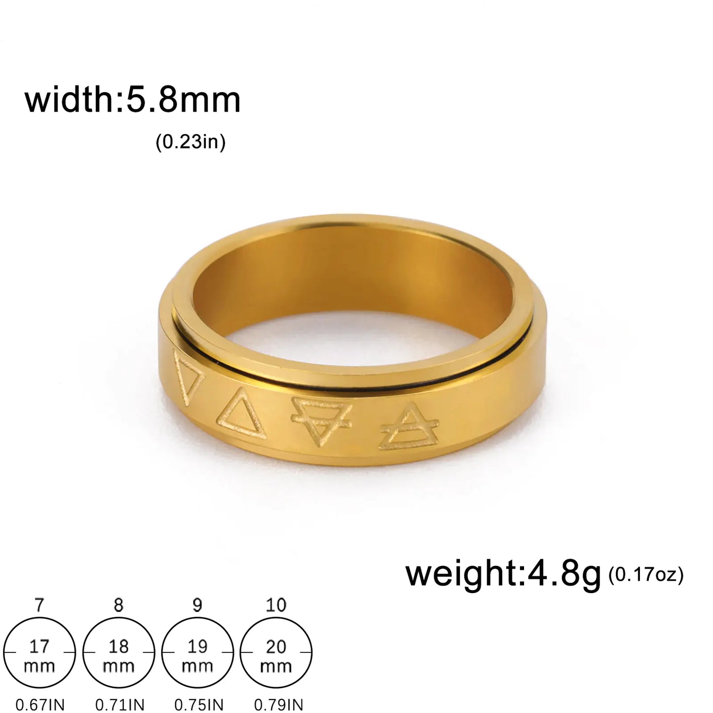 Rotatable Triangle Ring