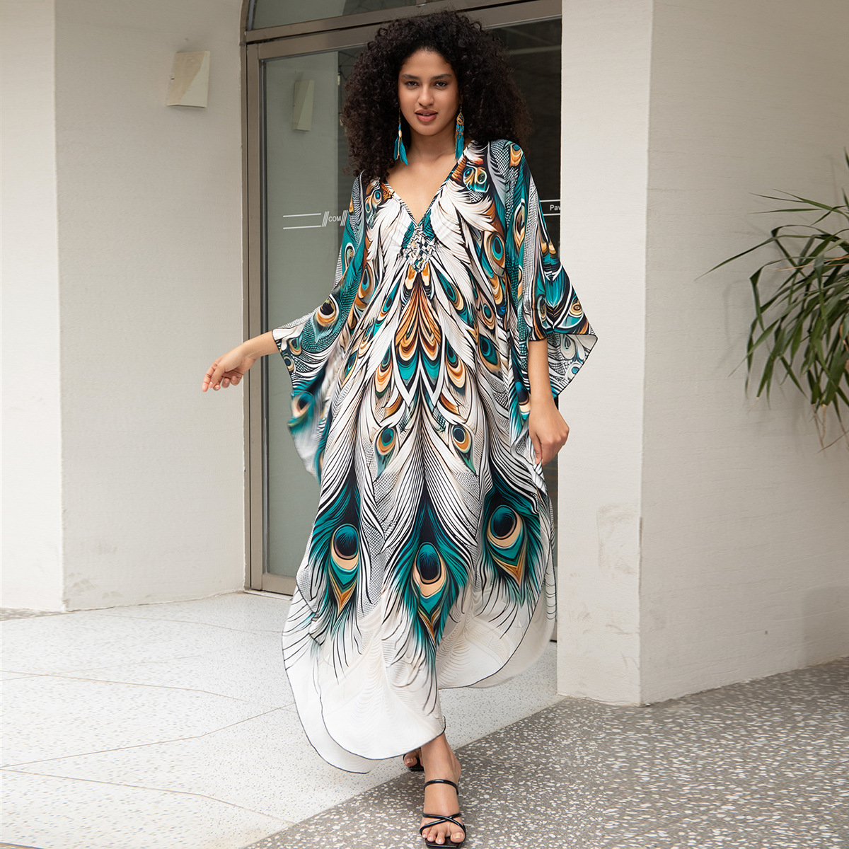 Boho Print Beach Dress