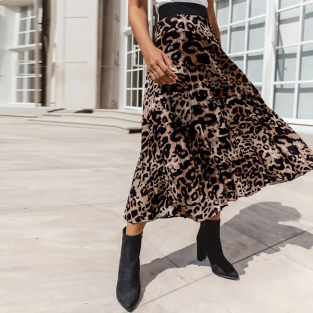 Leopard Print Mini Skirt