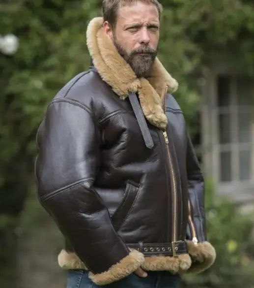 Winter Leather Fur Coat
