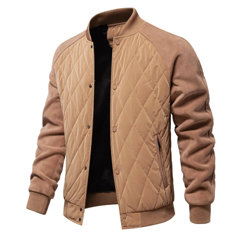 Mens Patchwork Thick Jacket