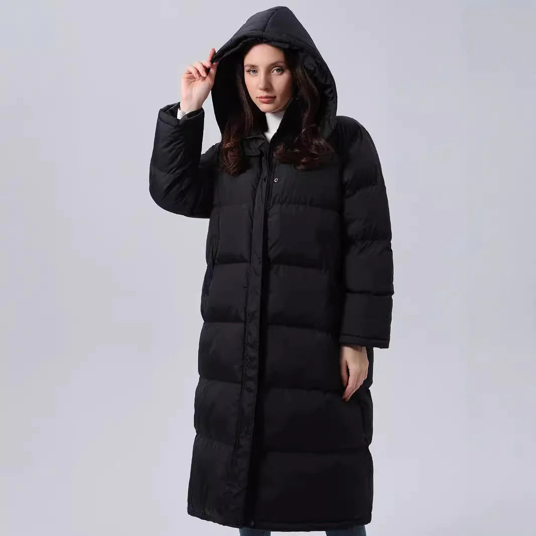 Quilted Plaid Hooded Coat