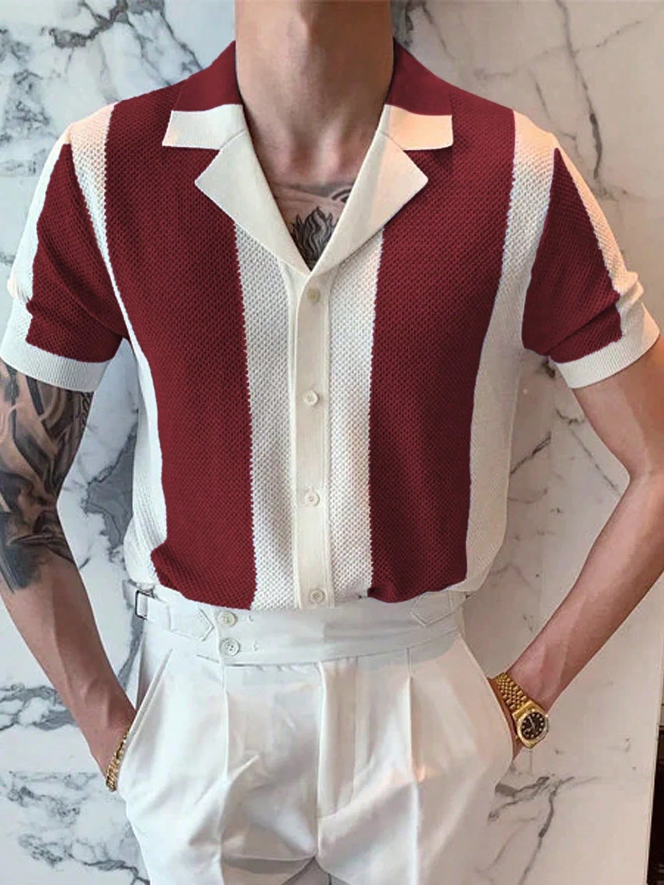 Shirt Collar Sweater