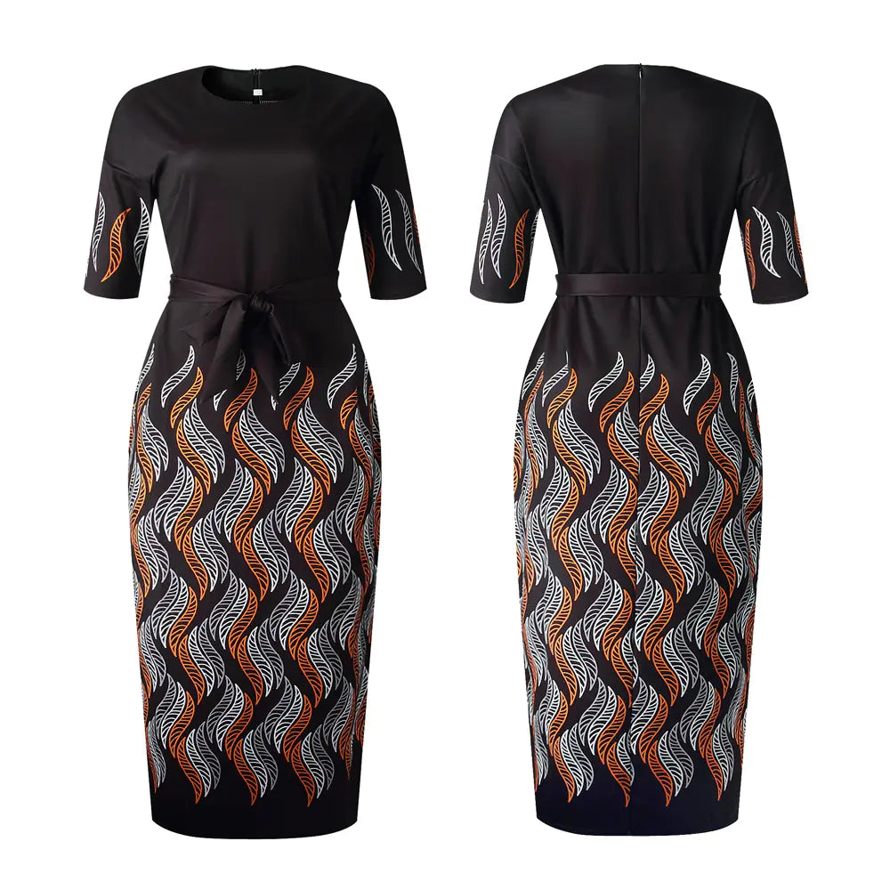 African Print Maxi Dress