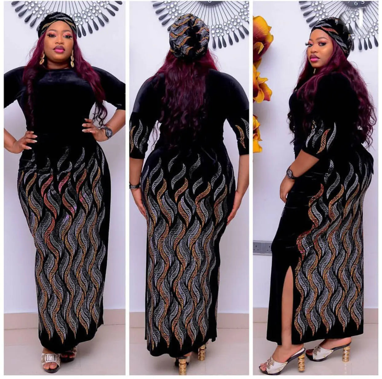 African Print Maxi Dress