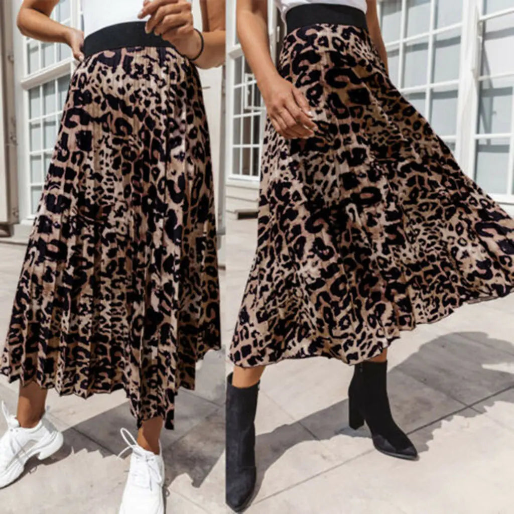 Leopard Print Mini Skirt