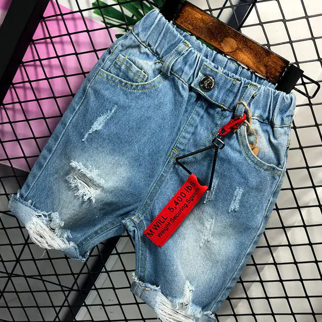 Cotton Denim Pants