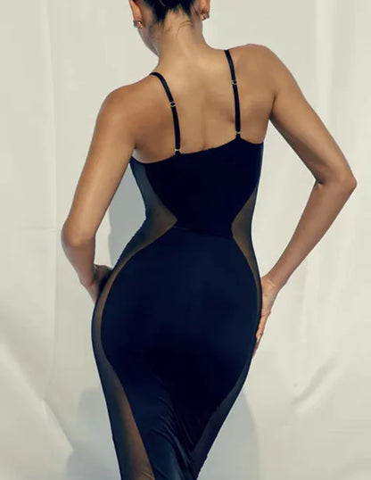 Mesh Stitch Slim Dress