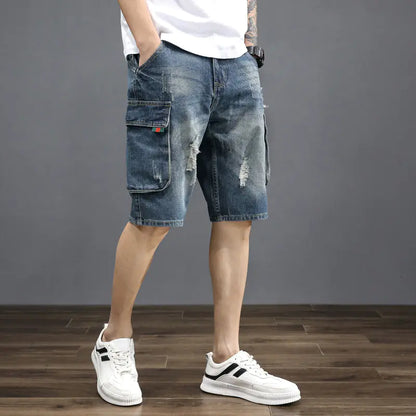 Thin Denim Shorts