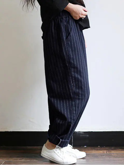 Striped Vintage Casual Pants