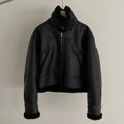 Leather Cotton Coat For Men's Winter Style