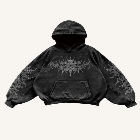 Vintage Print Hoodie