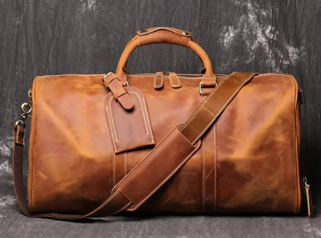 Retro Cowhide Travel Bag