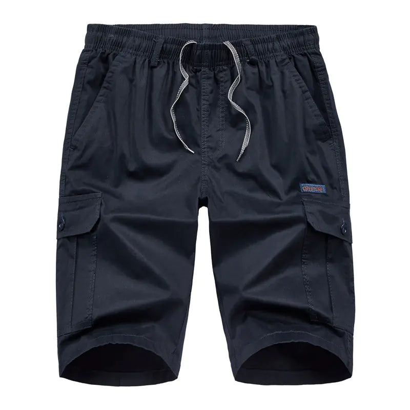 Multi-pocket Elastic Shorts