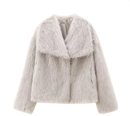 French-Style Faux Fur Coat