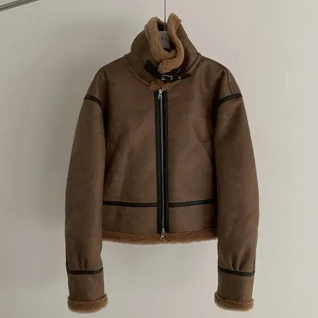 Leather Cotton Coat For Men's Winter Style