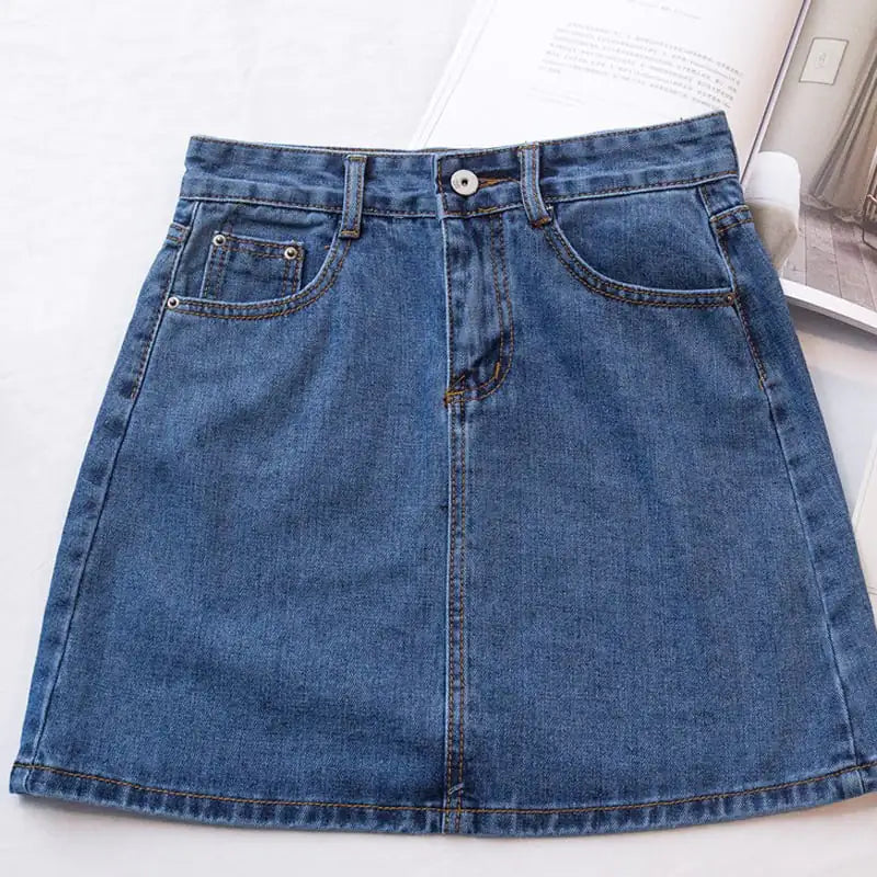 High Waist Denim Skirt