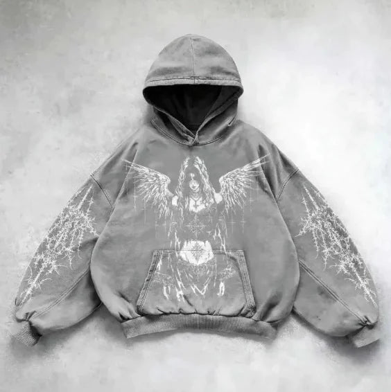 Vintage Print Hoodie