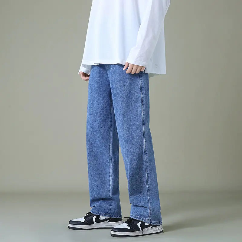 Denim Wide-Leg Pants