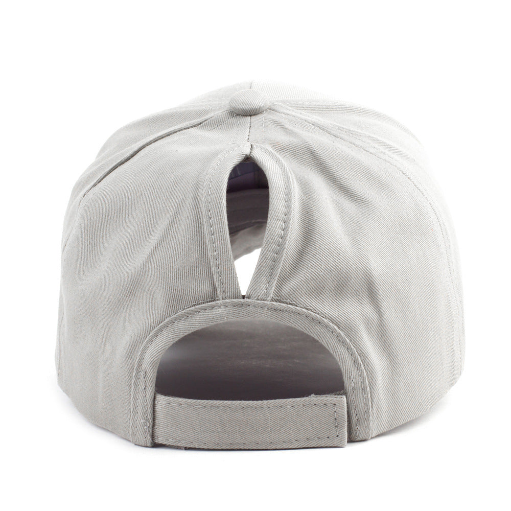 Cotton Ponytail Baseball Cap