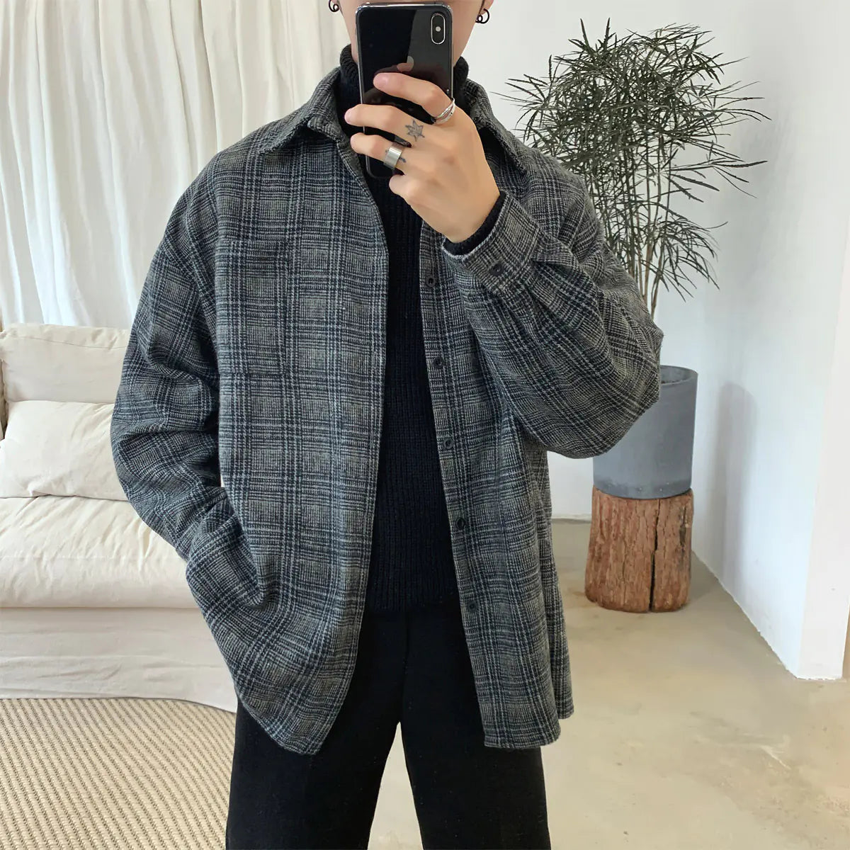 Vintage Plaid Wool Jacket