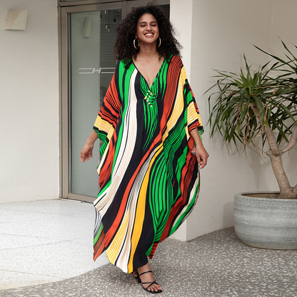 Boho Print Beach Dress
