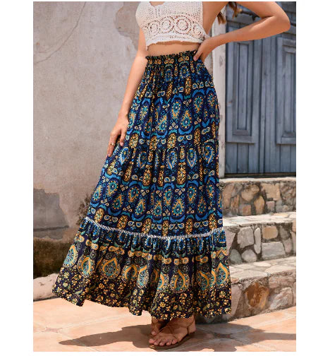 Printed Swing Skirt
