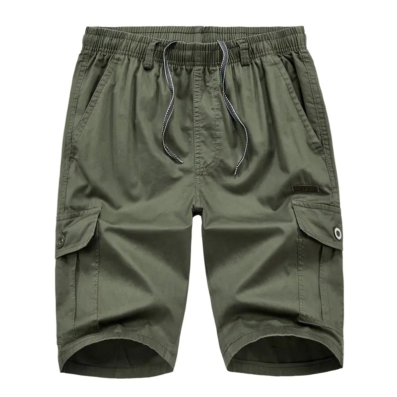Multi-pocket Elastic Shorts