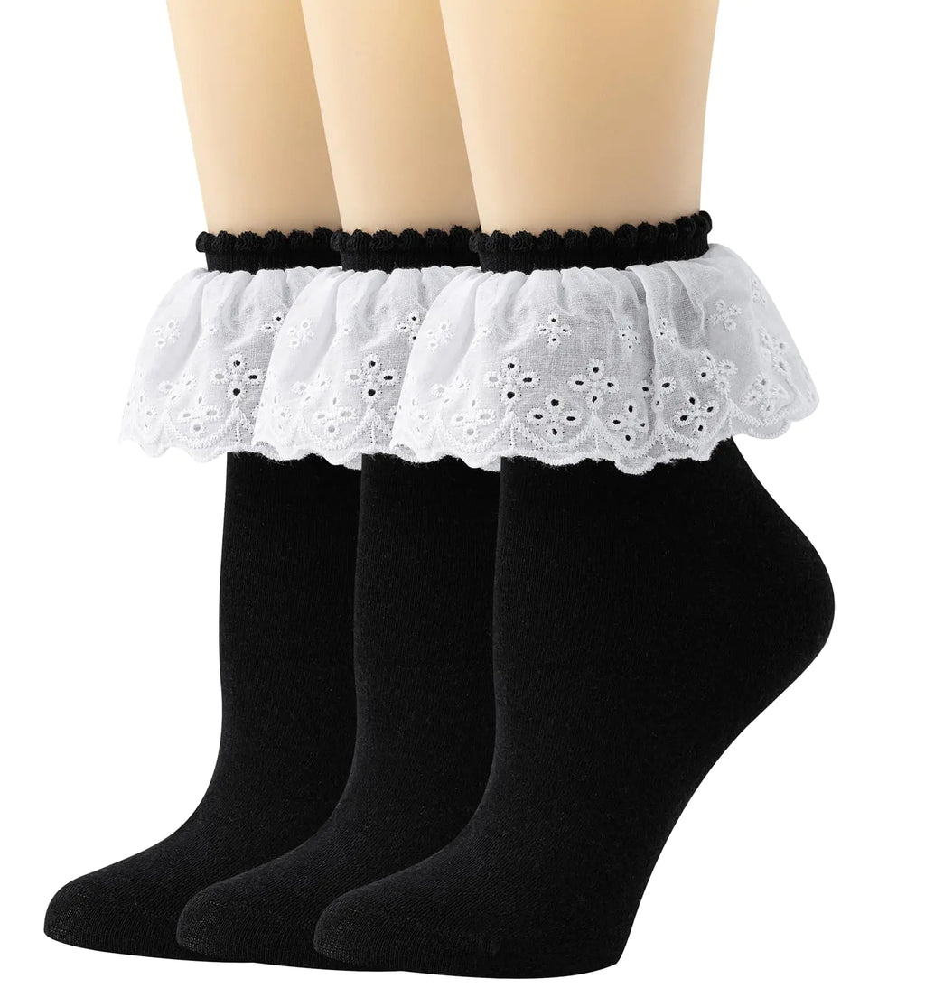 Lace Ruffle Frilly Ankle Socks