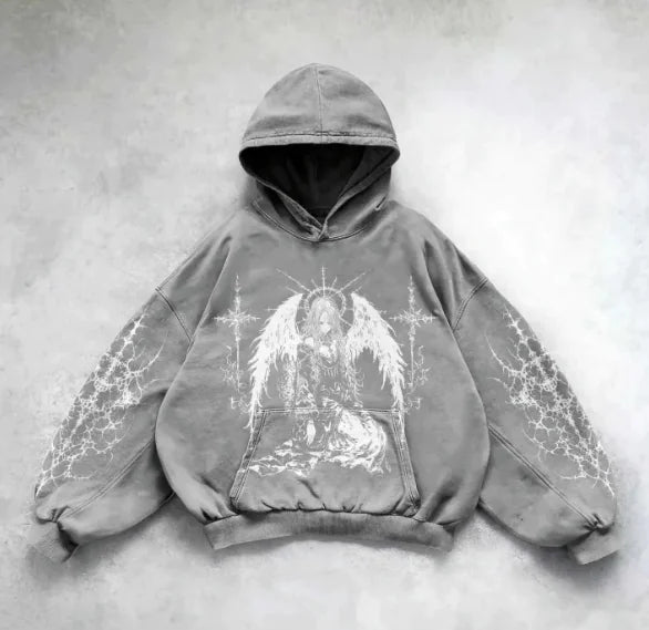 Vintage Print Hoodie