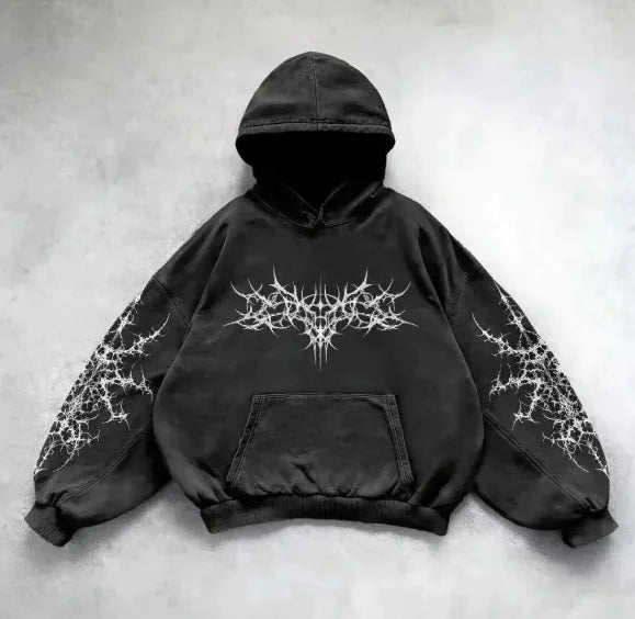 Vintage Print Hoodie