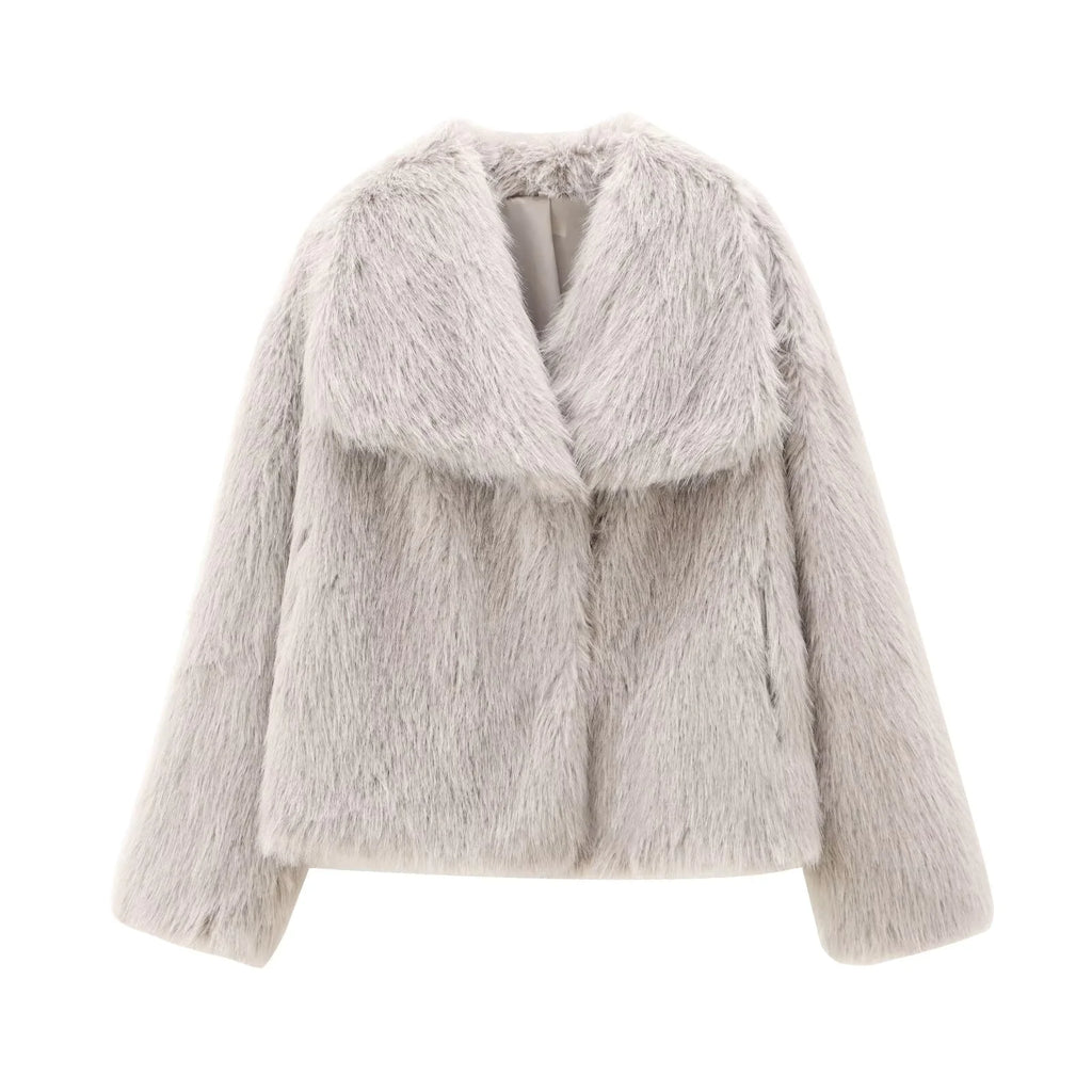 French-Style Faux Fur Coat