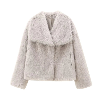 French-Style Faux Fur Coat