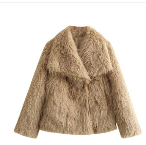 Faux Fox Fur Coat