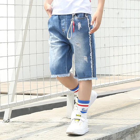 Cotton Denim Pants
