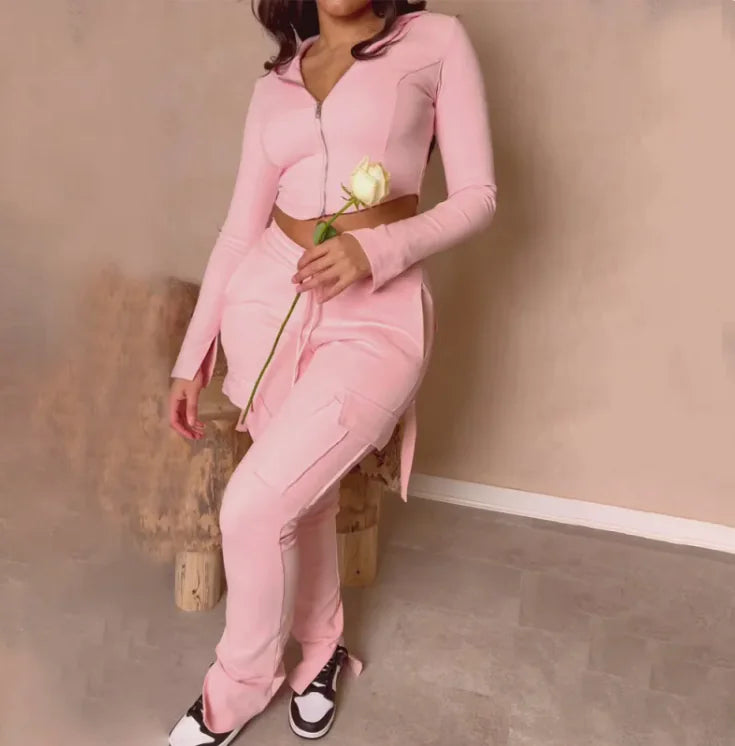 High-Waist Cargo Pants