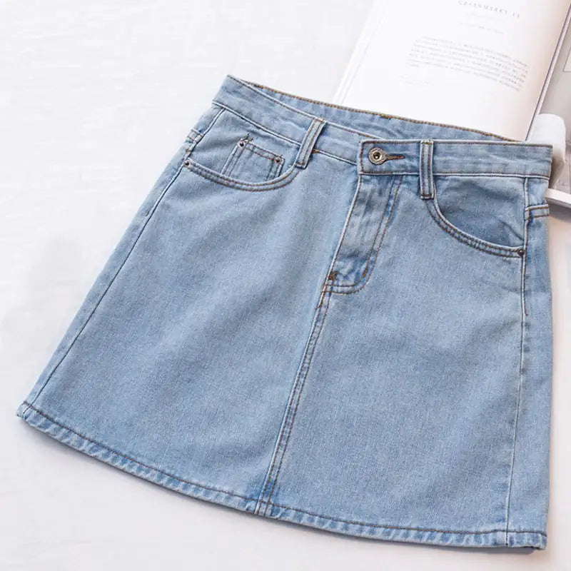 High Waist Denim Skirt