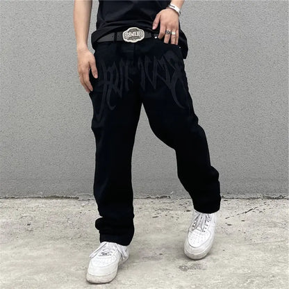 Loose Black Street Jeans