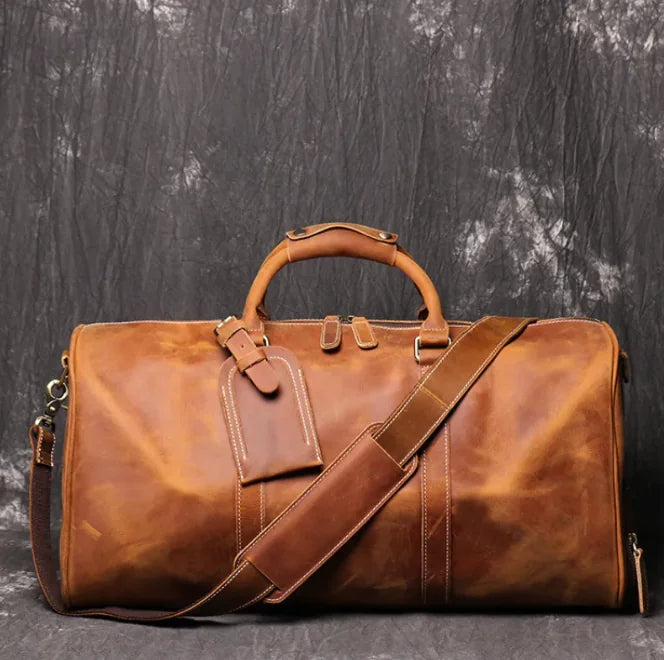 Retro Cowhide Travel Bag