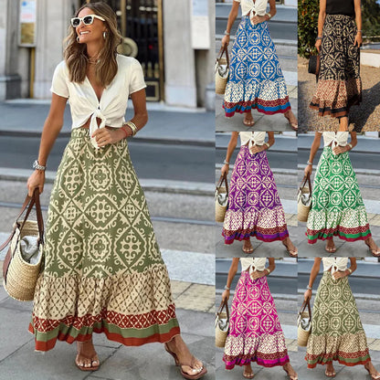 Printed Swing Skirt