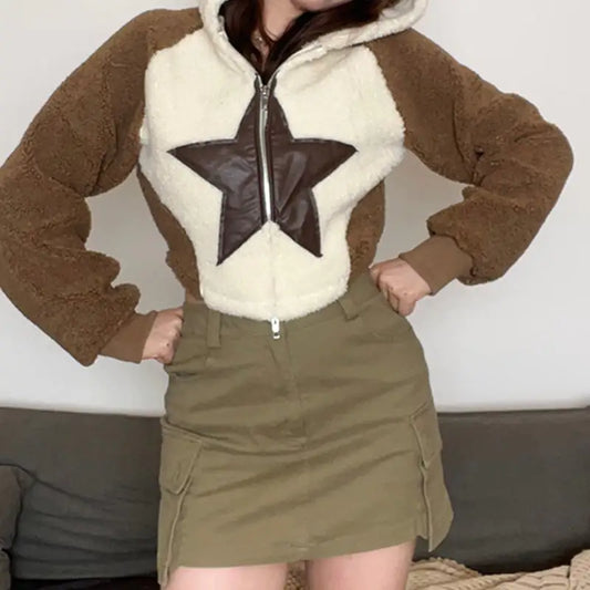 Hooded Lamb Wool Coat