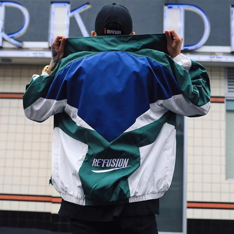 Patchwork Bomber Jacket