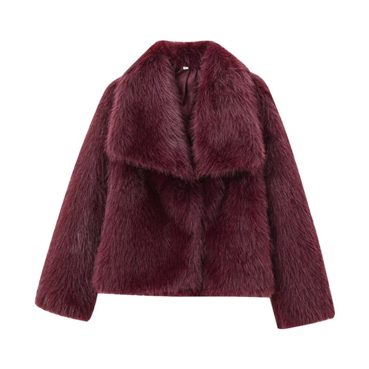 French-Style Faux Fur Coat