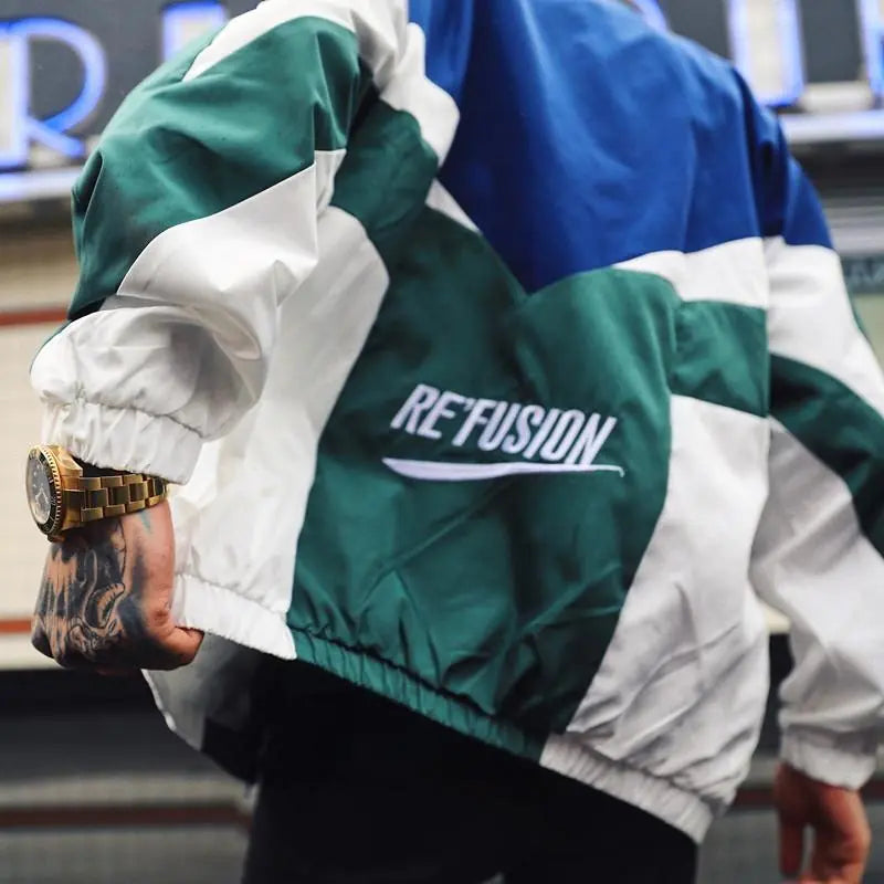 Patchwork Bomber Jacket