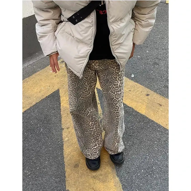 Leopard Brown Jeans