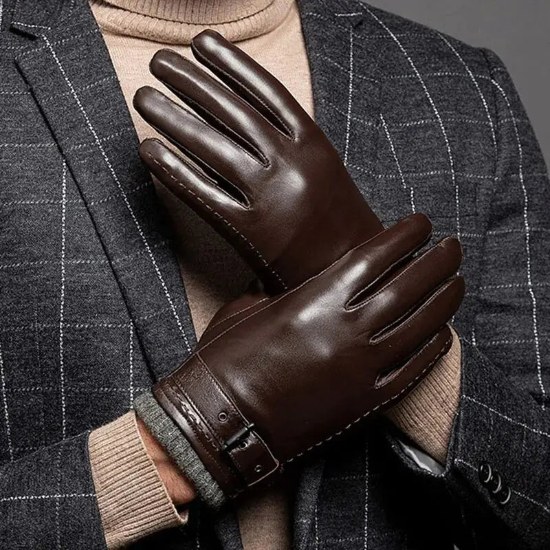 Men's Winter Leather Gloves